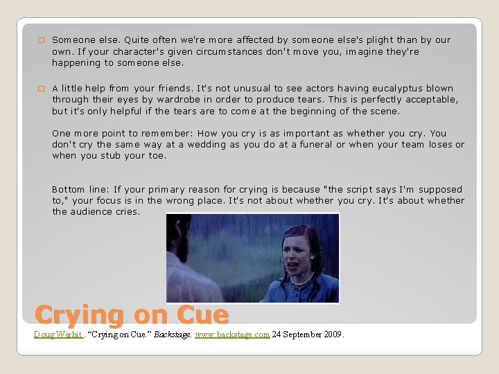 � Someone else. Quite often we're more affected by someone else's plight than by � Someone else. Quite often we're more affected by someone else's plight than by