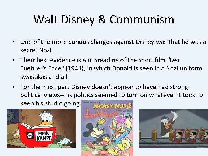 Walt Disney & Communism • One of the more curious charges against Disney was