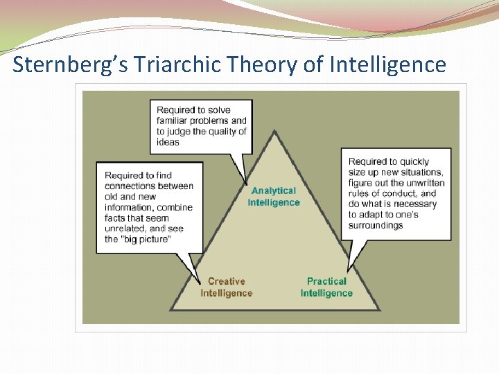 Sternberg’s Triarchic Theory of Intelligence 