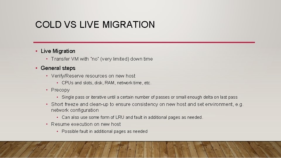 MIGRATION AND SCHEDULING LECTURE 17 14 848 CLOUD