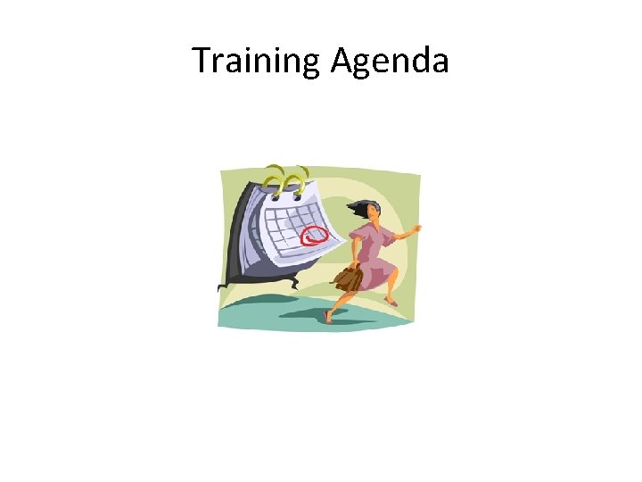 Training Agenda 
