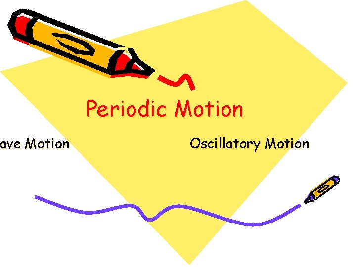 ave Motion Wave Periodic Motion Oscillatory Motion 