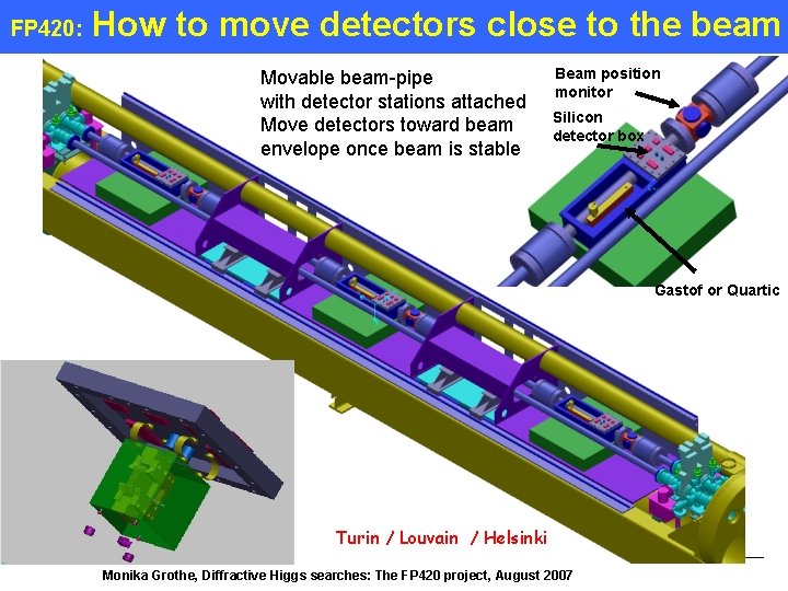 FP 420: How to move detectors close to the beam Movable beam-pipe with detector