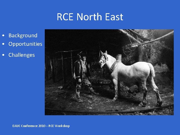 RCE North East • Background • Opportunities • Challenges EAUC Conference 2010 – RCE