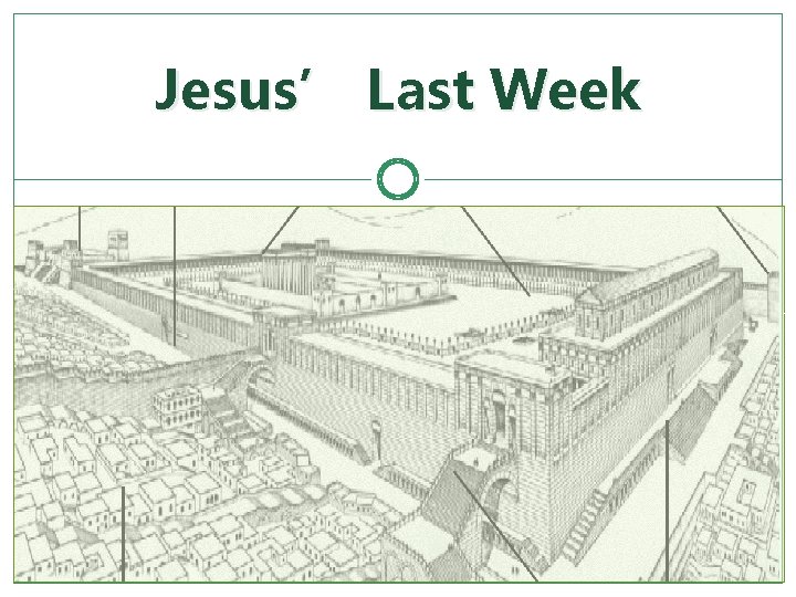 Jesus’ Last Week 