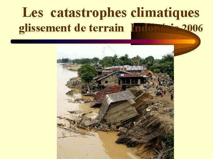 Les catastrophes climatiques glissement de terrain Indonésie 2006 