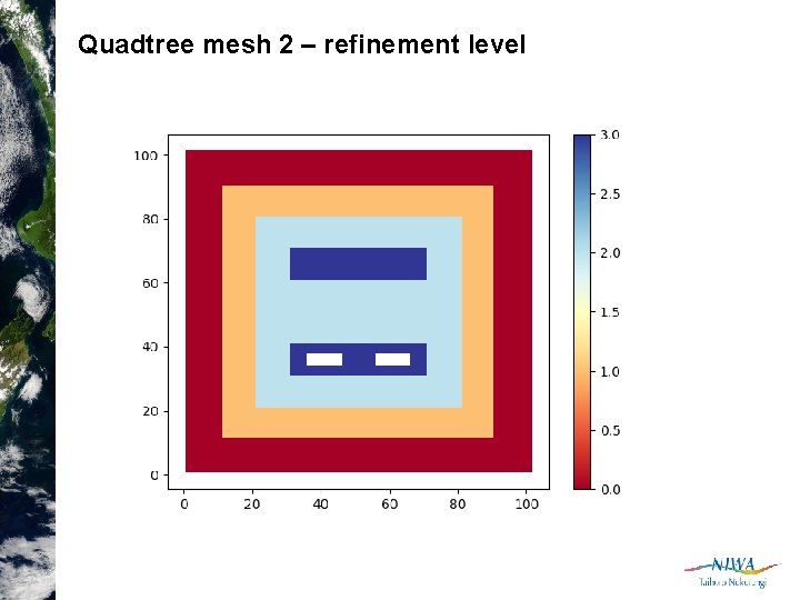 Quadtree mesh 2 – refinement level 