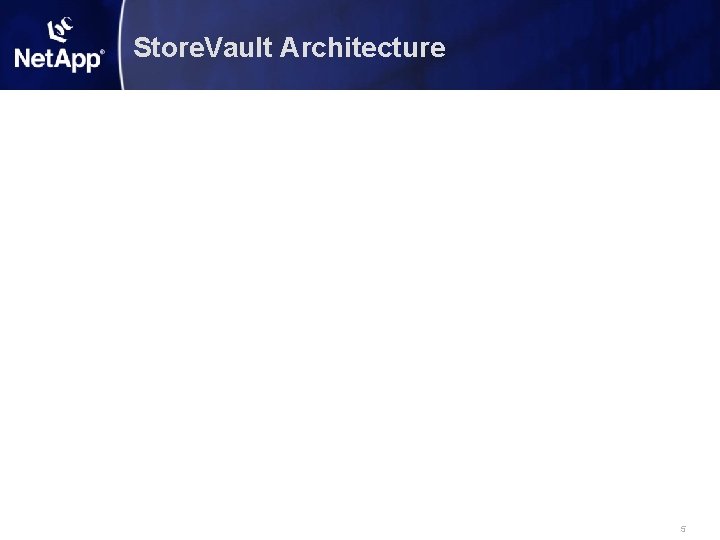 Store. Vault Architecture 5 