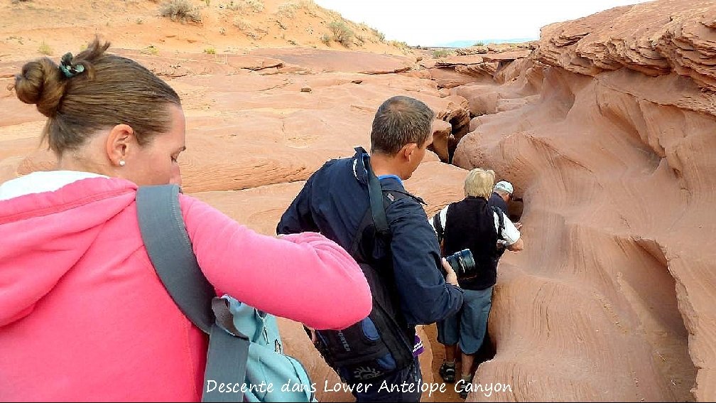 Descente dans Lower Antelope Canyon 