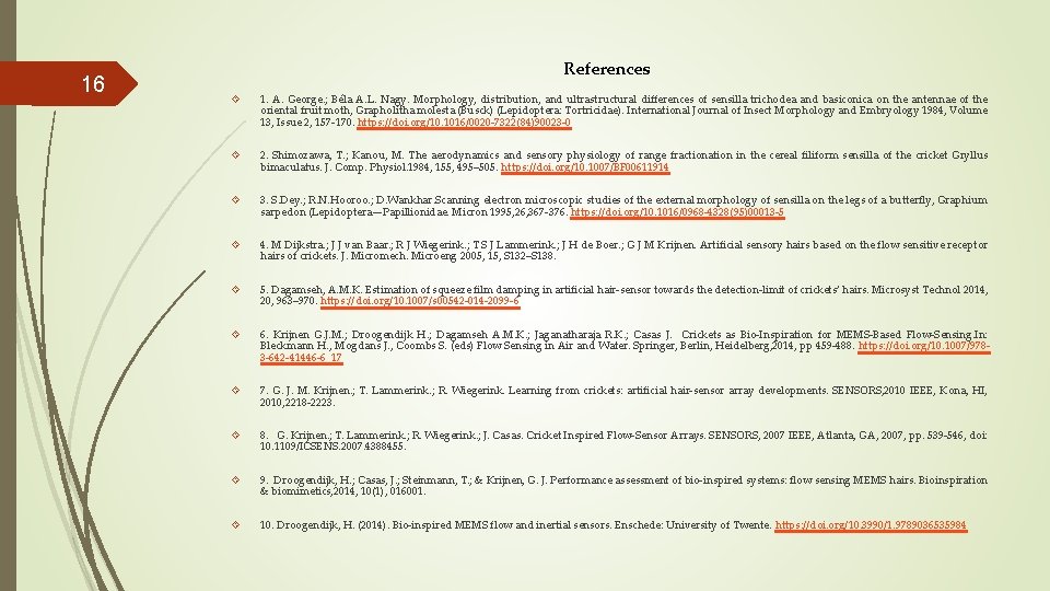 16 References 1. A. George. ; Béla A. L. Nagy. Morphology, distribution, and ultrastructural 16 References 1. A. George. ; Béla A. L. Nagy. Morphology, distribution, and ultrastructural