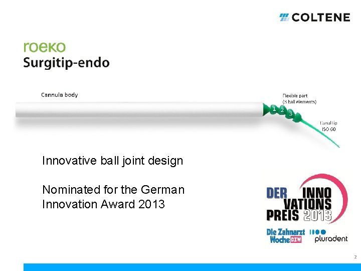 Innovative ball joint design Nominated for the German Innovation Award 2013 2 