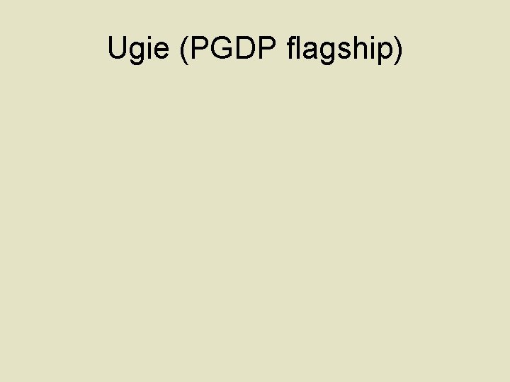 Ugie (PGDP flagship) 