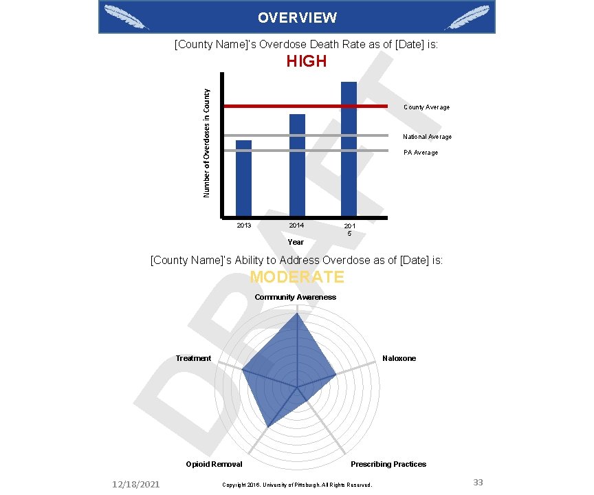 OVERVIEW [County Name]’s Overdose Death Rate as of [Date] is: T Number of Overdoses