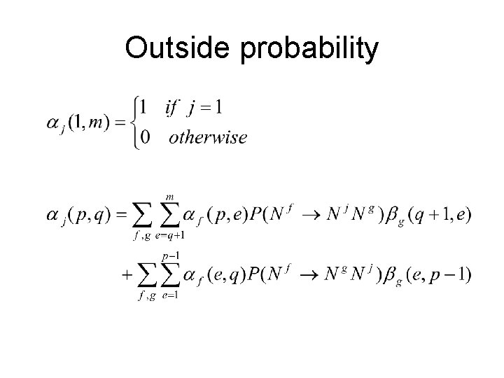 Outside probability 