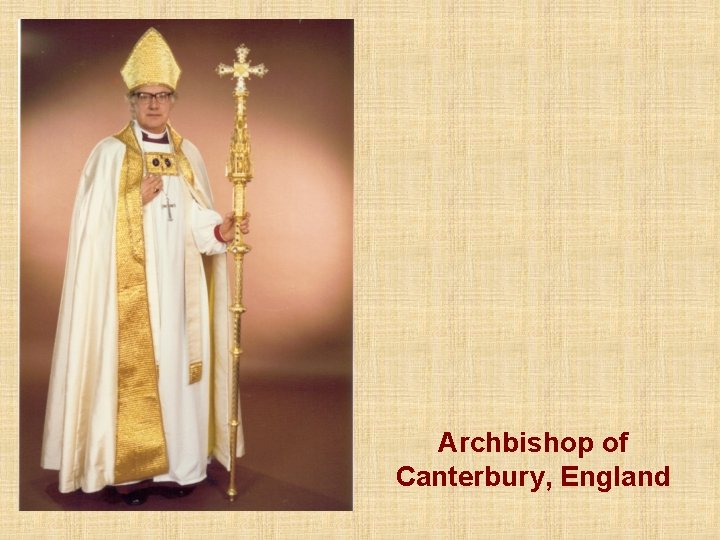 Archbishop of Canterbury, England 