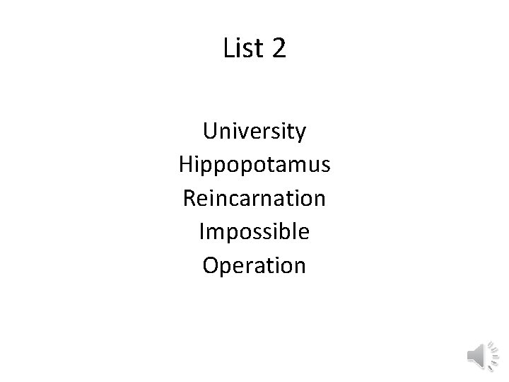 List 2 University Hippopotamus Reincarnation Impossible Operation 