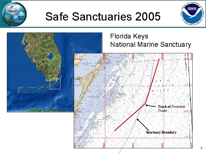 Safe Sanctuaries 2005 Florida Keys National Marine Sanctuary Track of Portsmith Trader Sanctuary Boundary