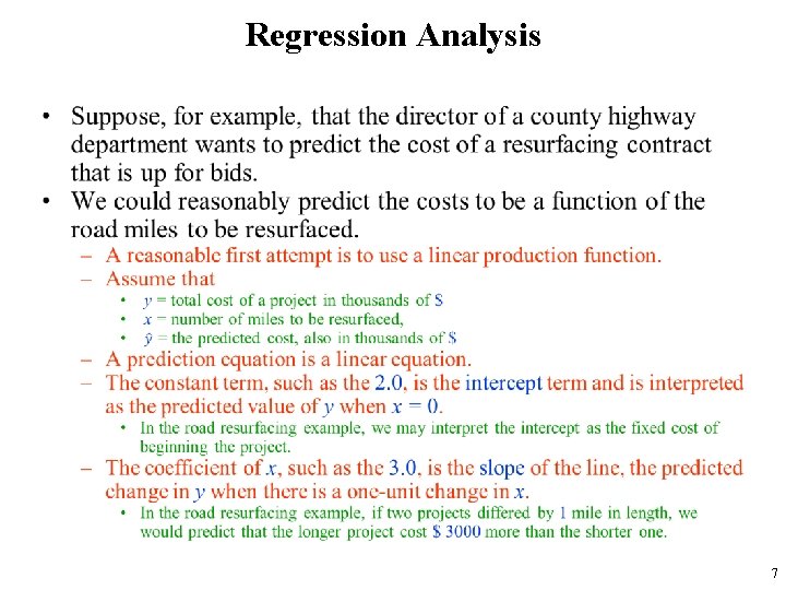 Regression Analysis • 7 