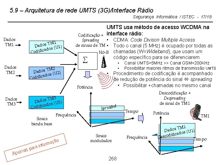 5. 9 – Arquitetura de rede UMTS (3 G)/Interface Rádio Segurança Informática / ISTEC