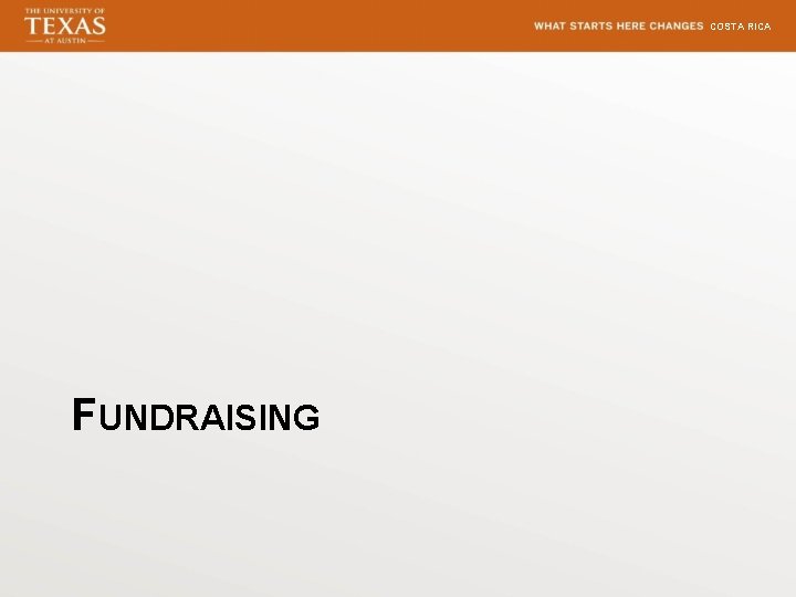 COSTA RICA FUNDRAISING 