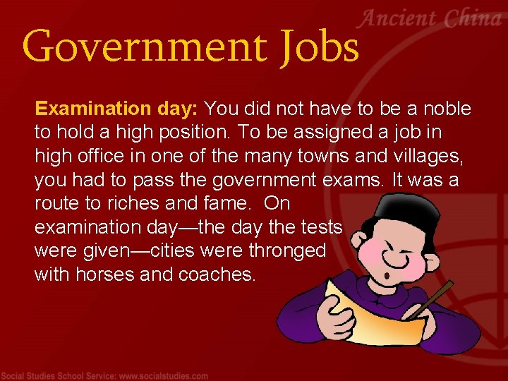 Government Jobs Examination day: You did not have to be a noble to hold