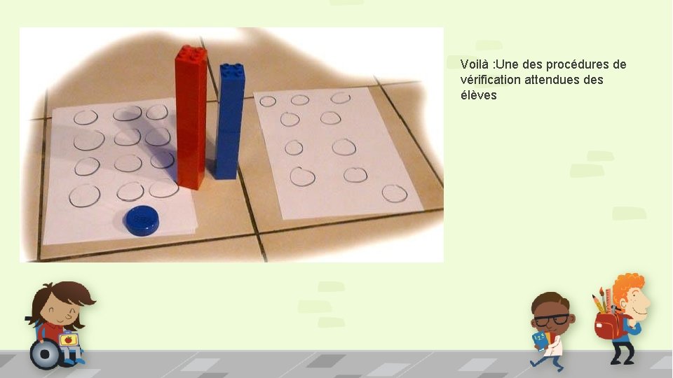 Voilà : Une des procédures de vérification attendues des élèves 