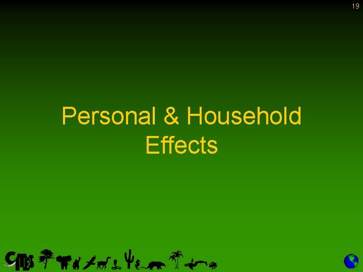 19 Personal & Household Effects 