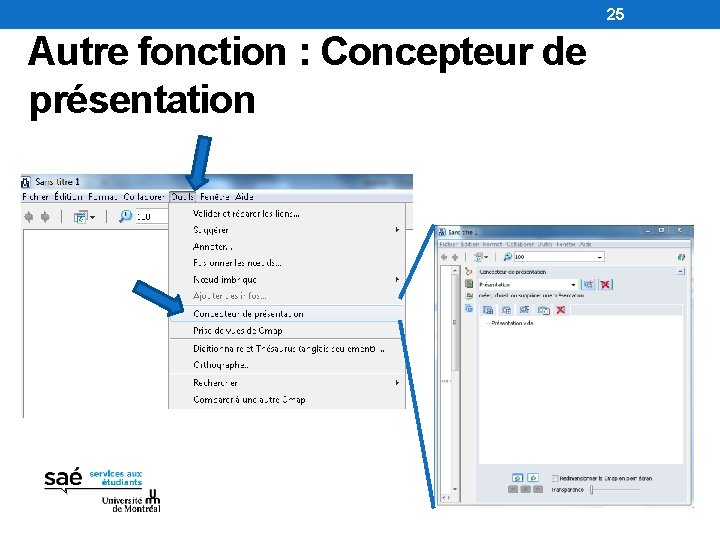 25 Autre fonction : Concepteur de présentation 