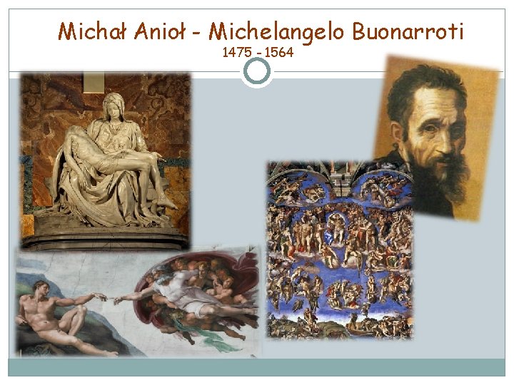Michał Anioł - Michelangelo Buonarroti 1475 - 1564 