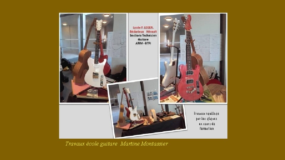Travaux école guitare Martine Montassier 