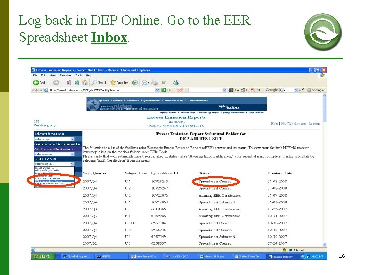 CREATE SUBMIT e EEMPR USING DEP ONLINE PORTAL