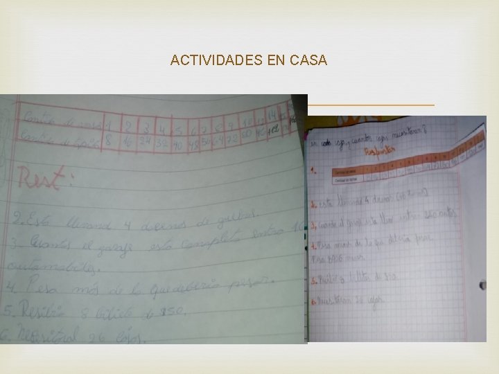 ACTIVIDADES EN CASA 