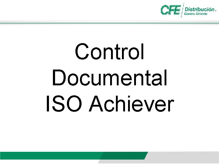 Control Documental ISO Achiever 