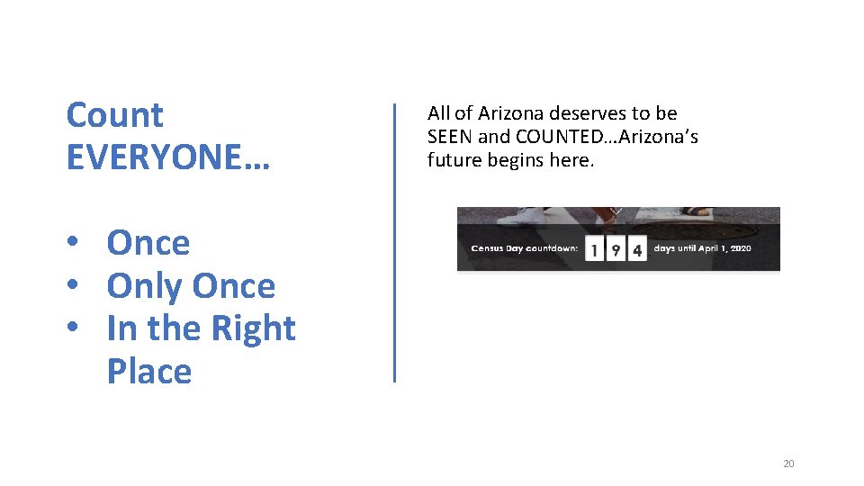 Count EVERYONE… All of Arizona deserves to be SEEN and COUNTED…Arizona’s future begins here.