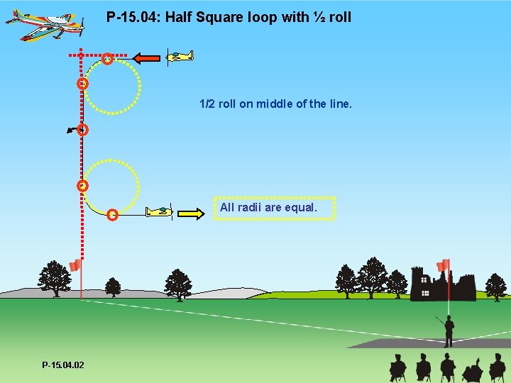 P-15. 04: Half Square loop with ½ roll 1/2 roll on middle of the