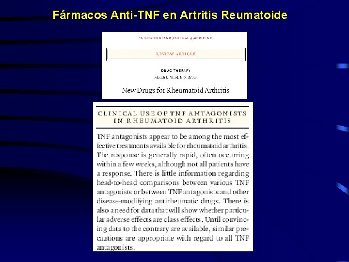 Fármacos Anti-TNF en Artritis Reumatoide 