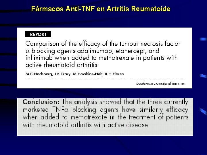 Fármacos Anti-TNF en Artritis Reumatoide 