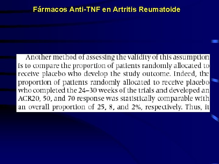 Fármacos Anti-TNF en Artritis Reumatoide 