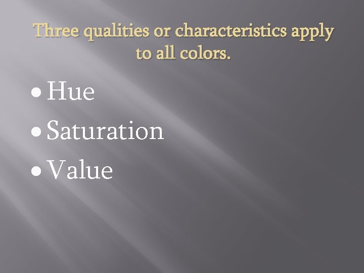 Color Our eyes and brains interpret light waves