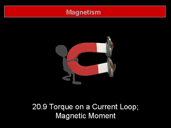 Magnetism 20. 9 Torque on a Current Loop; Magnetic Moment 