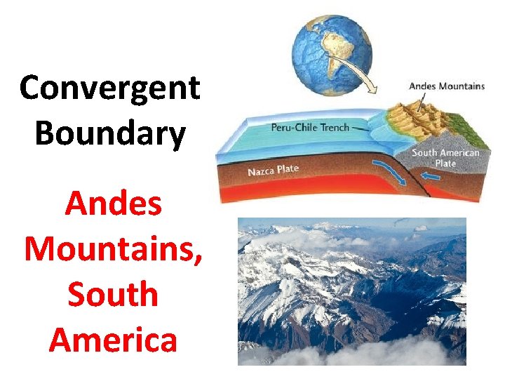 Convergent Boundary Andes Mountains, South America 