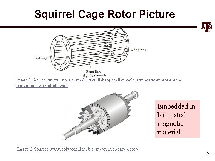 Squirrel Rotor Synchronous Machine ECEN 667 Power System Stability Lecture 17 Load