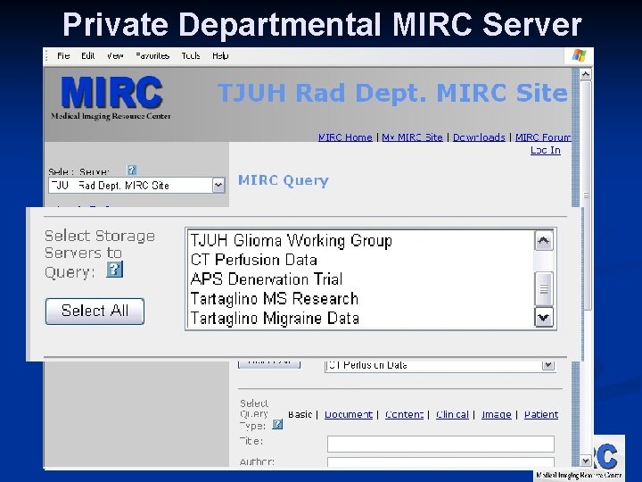 Private Departmental MIRC Server 