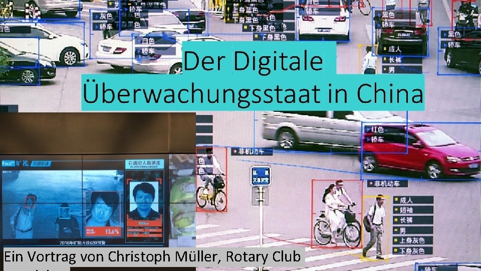 Der Überwachungsstaat in China Ein Vortrag von Christoph Müller, Rotary Club 