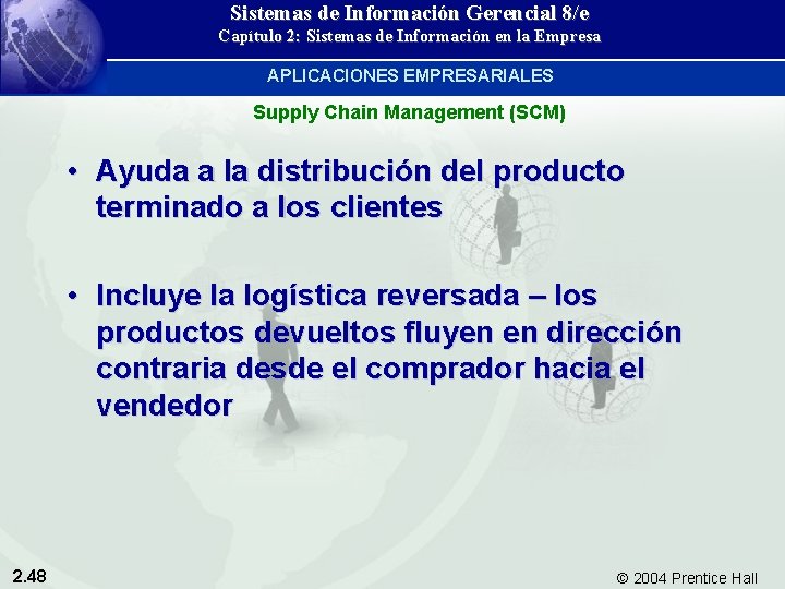 Sistemas de Información Gerencial 8/e Capítulo 2: Sistemas de Información en la Empresa APLICACIONES