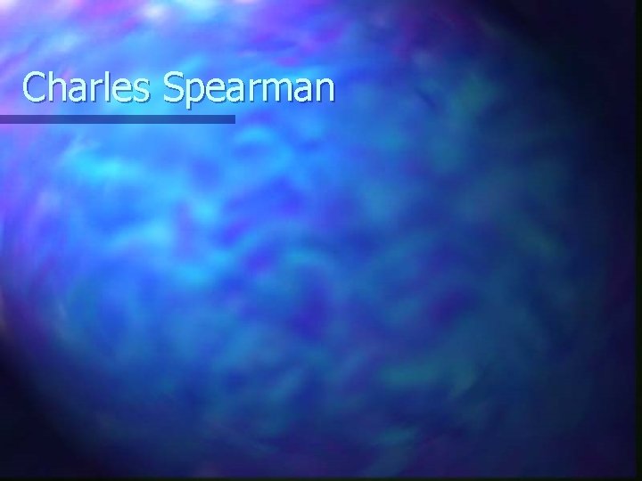 Charles Spearman 