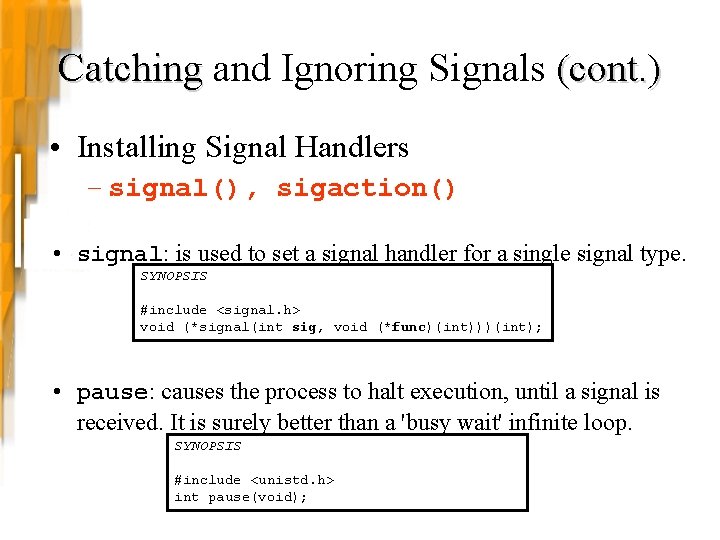 Lab 8 Signals Operating System Lab NCHU System