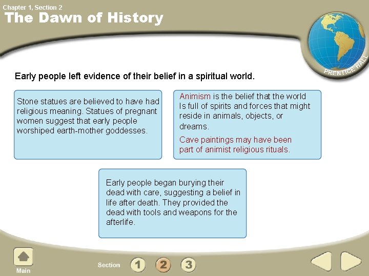 Chapter 1, Section 2 The Dawn of History Early people left evidence of their