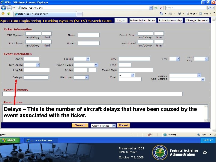 Delays – This is the number of aircraft delays that have been caused by