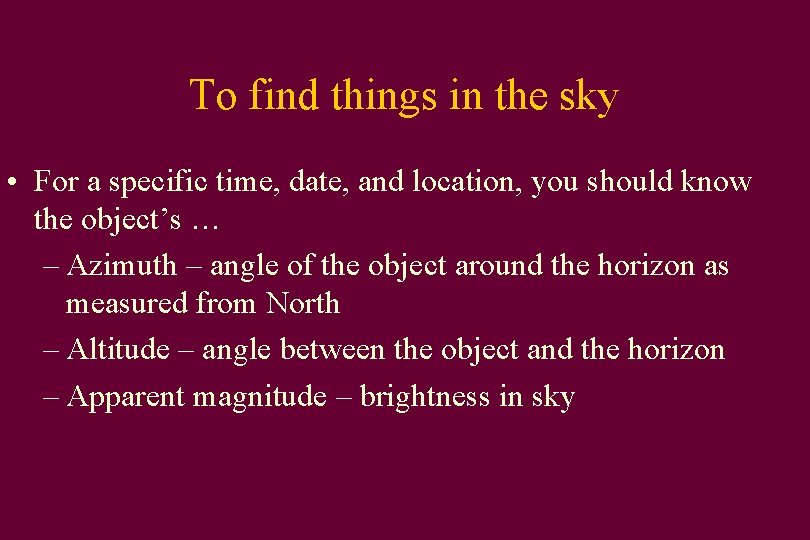 Astronomy 100101 Lab 1 Tom Burbine Horizon Where